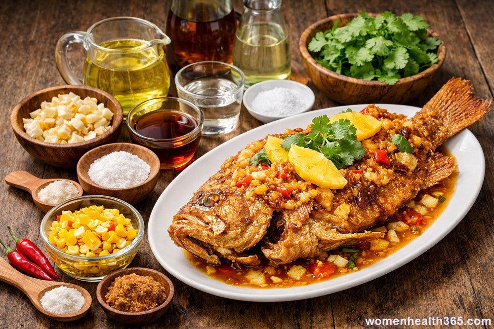 Deep-fried Fish with Spicy Sauce